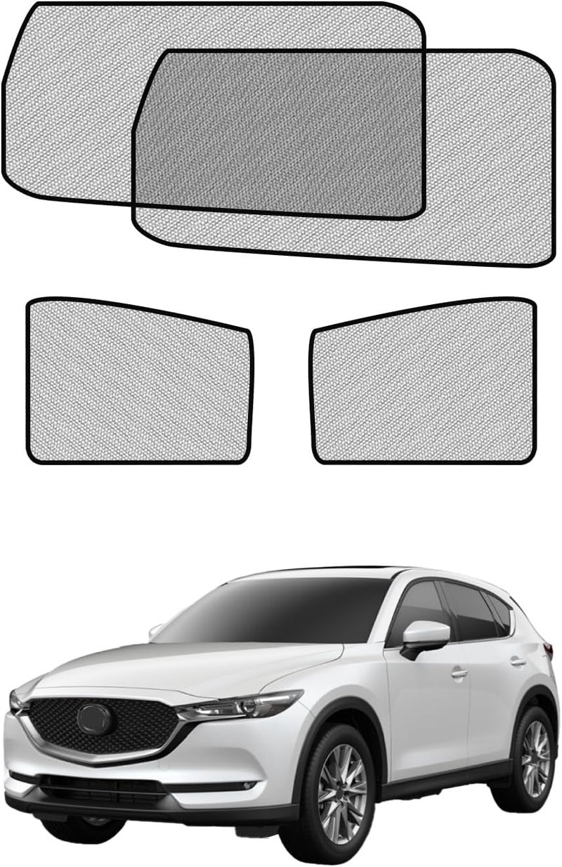 RSACET Car Window Shades for Mazda-CX-5(2017-2023),4 Pack Car Window Cover for Baby Sun Shade Blocker Breathable Mesh,Reduce UV Rays & Heat Insulation Privacy Protection for Camping, Travel, Sleep - Image 1